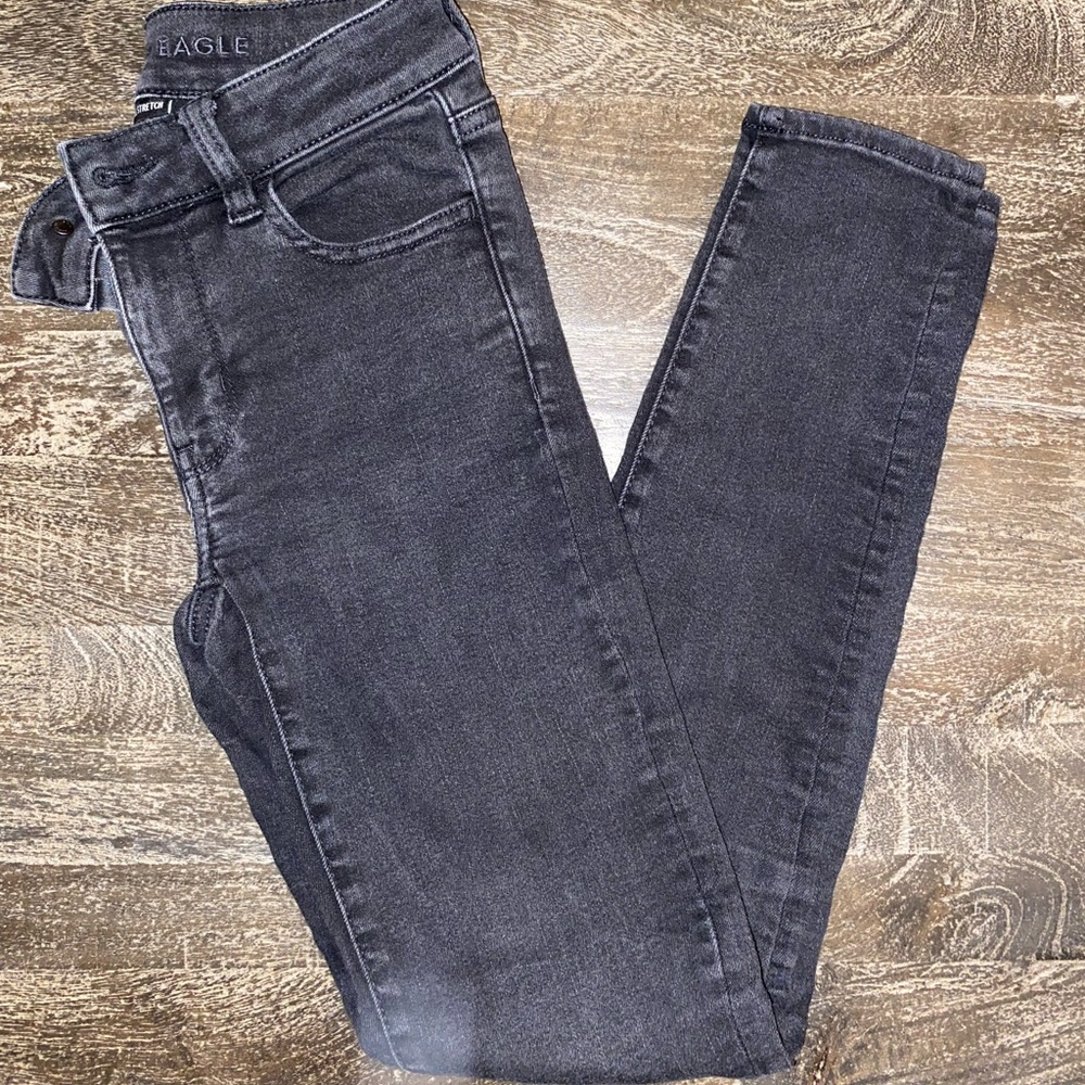 American Eagle Black Jeans Size 0 Regular, (used) good condition
